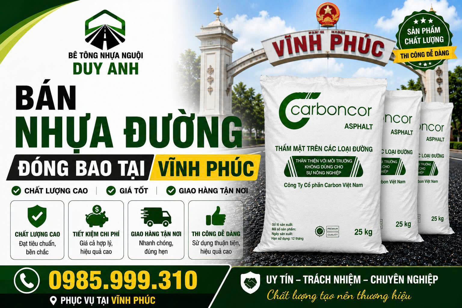 Bán Nhựa Đường Đóng Bao