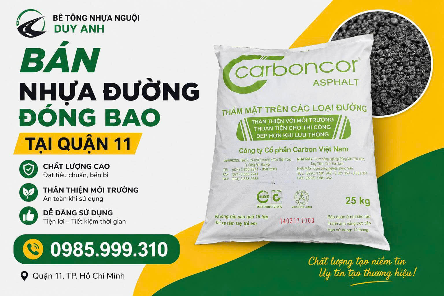 Bán Nhựa Đường Đóng Bao