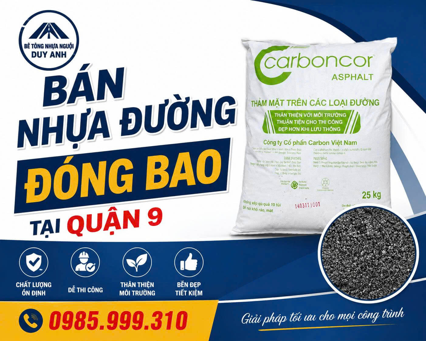 Bán Nhựa Đường Đóng Bao Quận 9