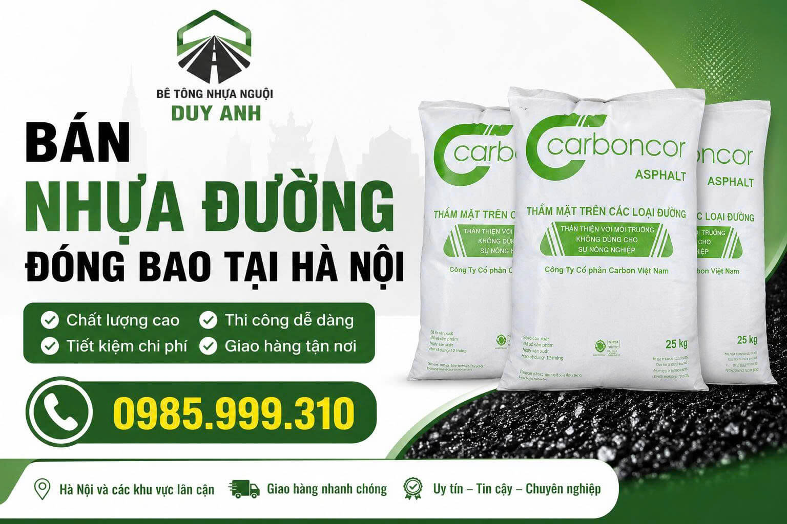 Bán Nhựa Đường Đóng Bao ở Hà Nội