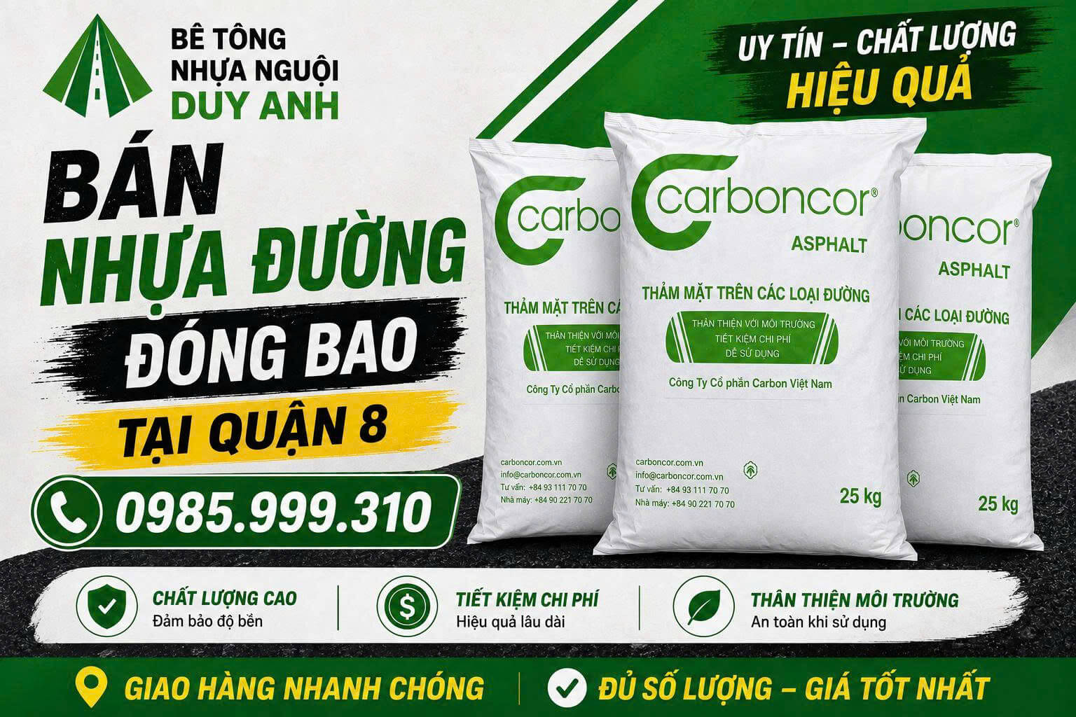 Bán Nhựa Đường Đóng Bao ở Quận 8