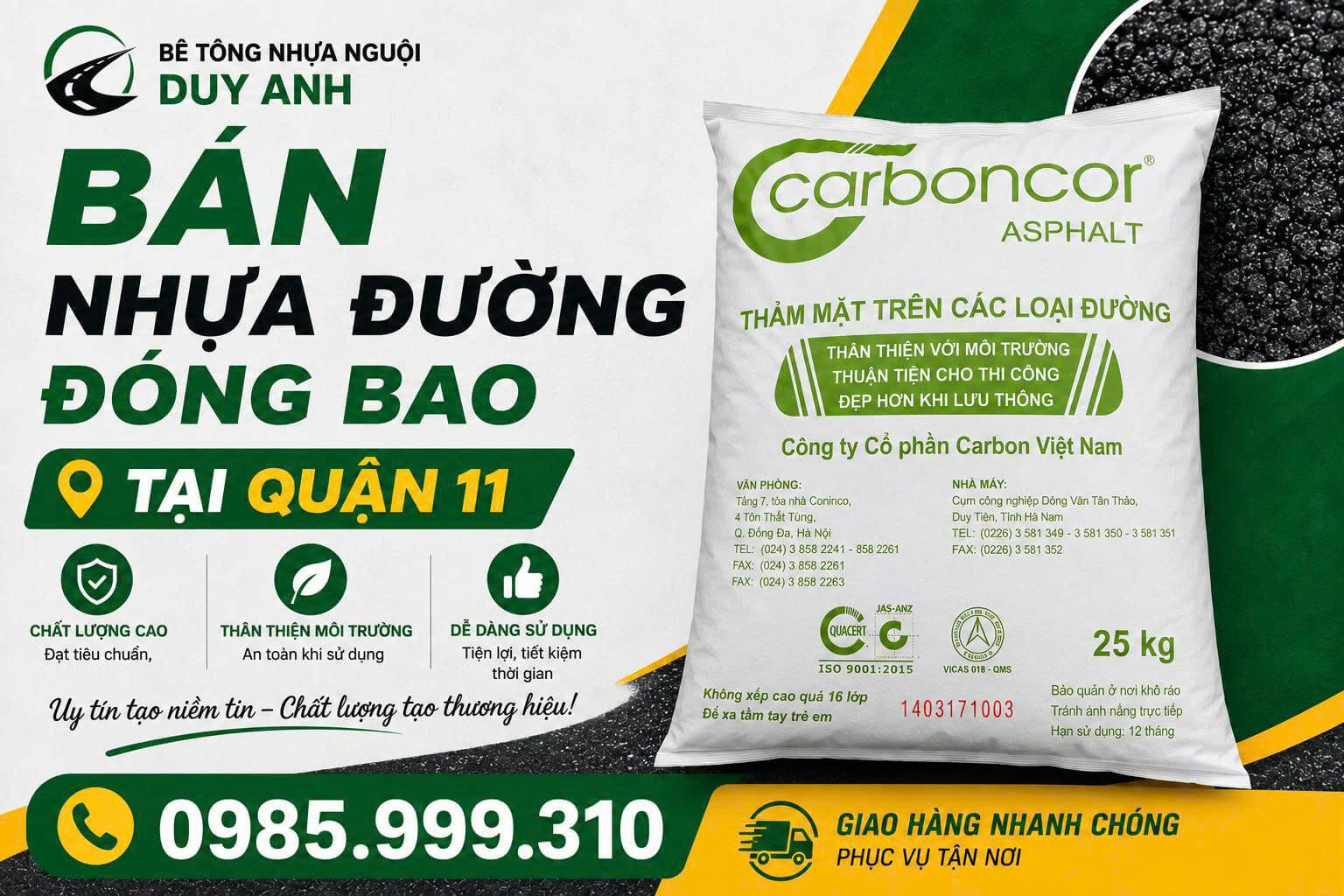 Bán Nhựa Đường Đóng Bao ở Tại Quận 11