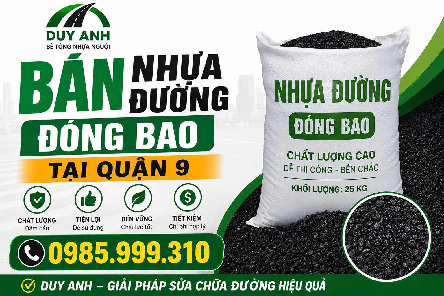 Bán Nhựa Đường Đóng Bao tại Quận 9