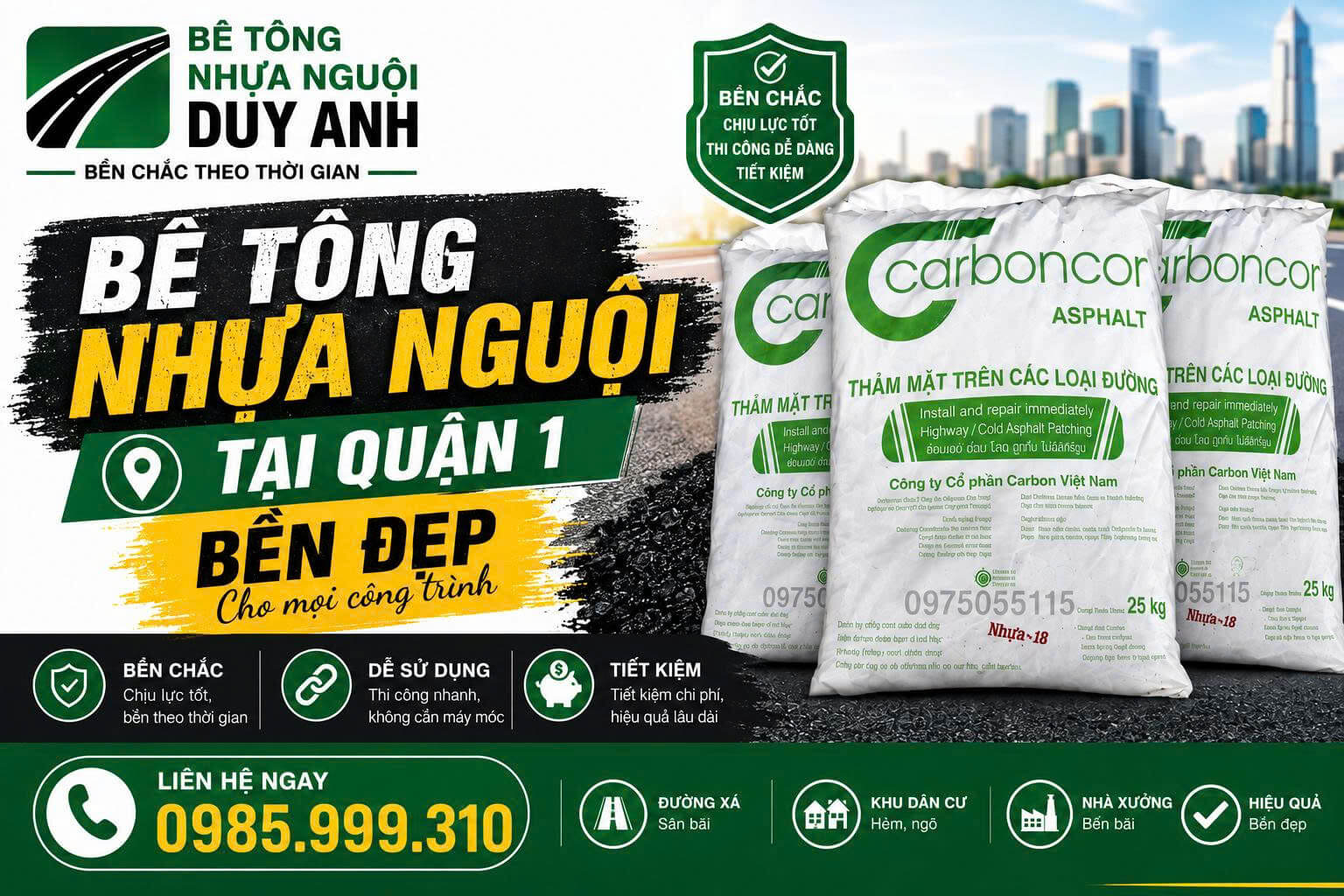 Bê Tông Nhựa Nguội Quận 1