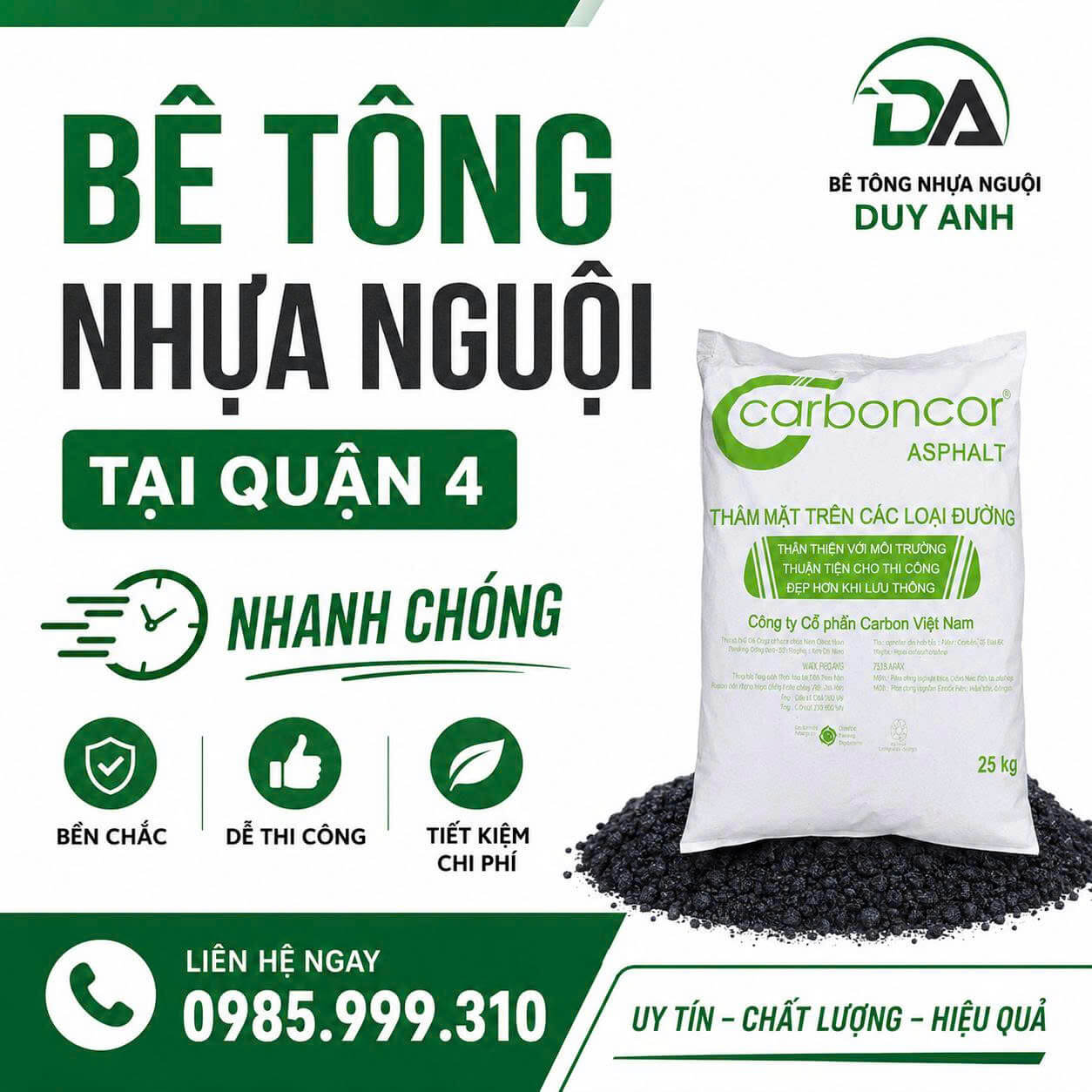 Bê Tông Nhựa Nguội Tại Quận 4 Nhanh Chóng