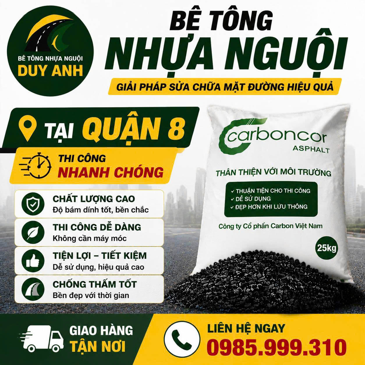 Bê Tông Nhựa Nguội Tại Quận 8
