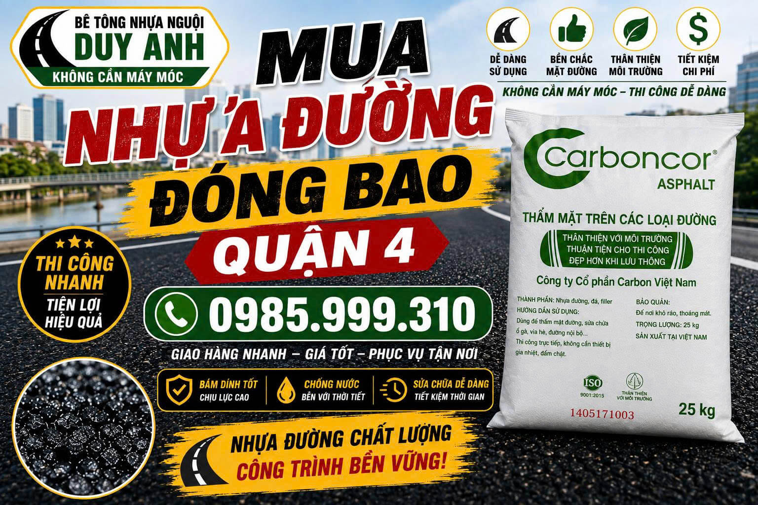 Bê tông nhựa nguội Duy Anh