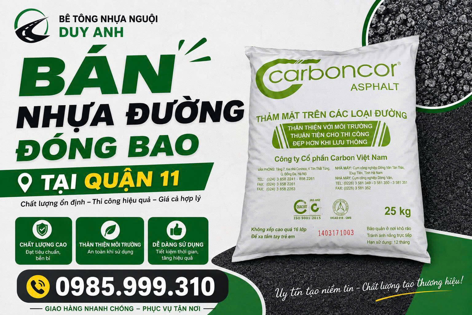 Bê tông nhựa nguội Duy Anh