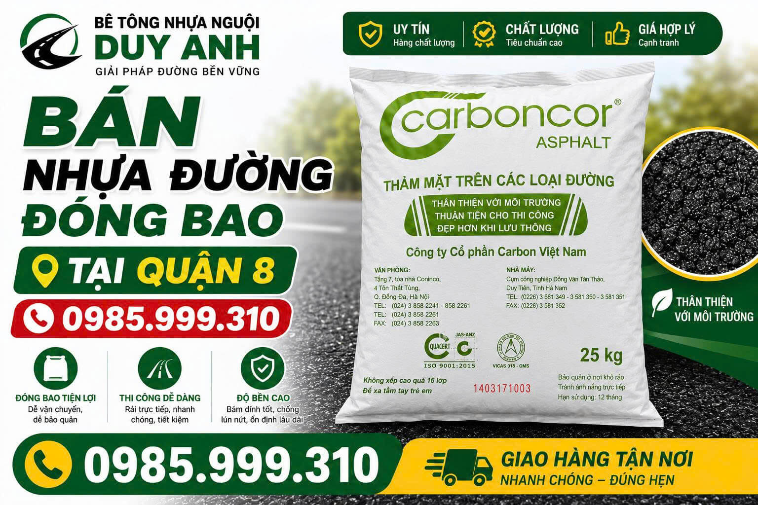 Bê tông nhựa nguội Duy Anh