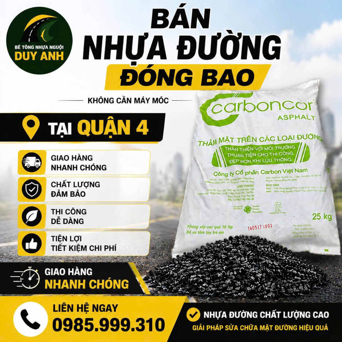 Bê tông nhựa nguội Duy Anh