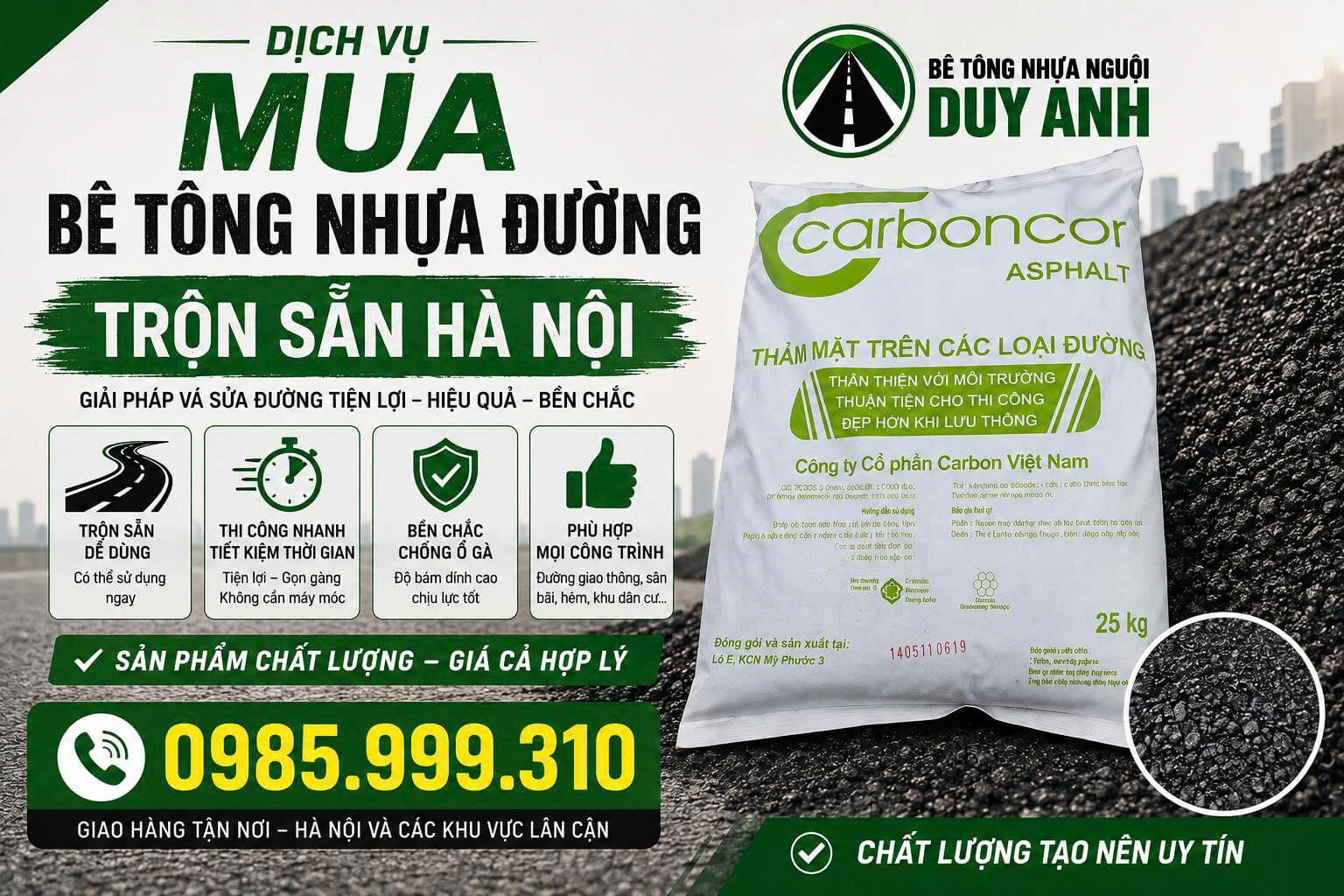 Bê tông nhựa nguội Duy Anh