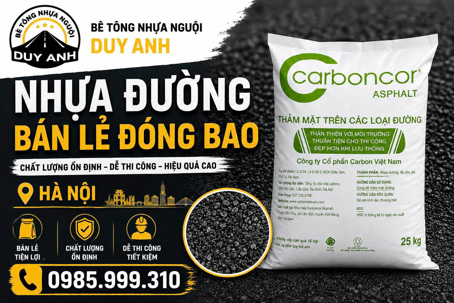 Bê tông nhựa nguội Duy Anh