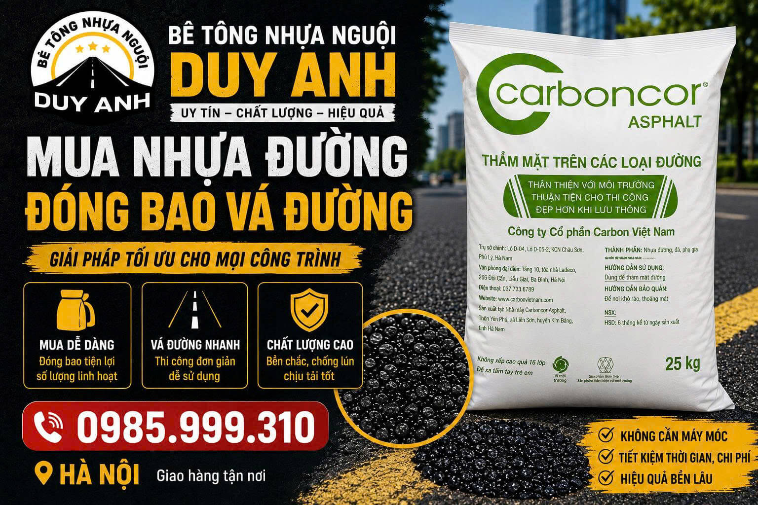 Bê tông nhựa nguội Duy Anh