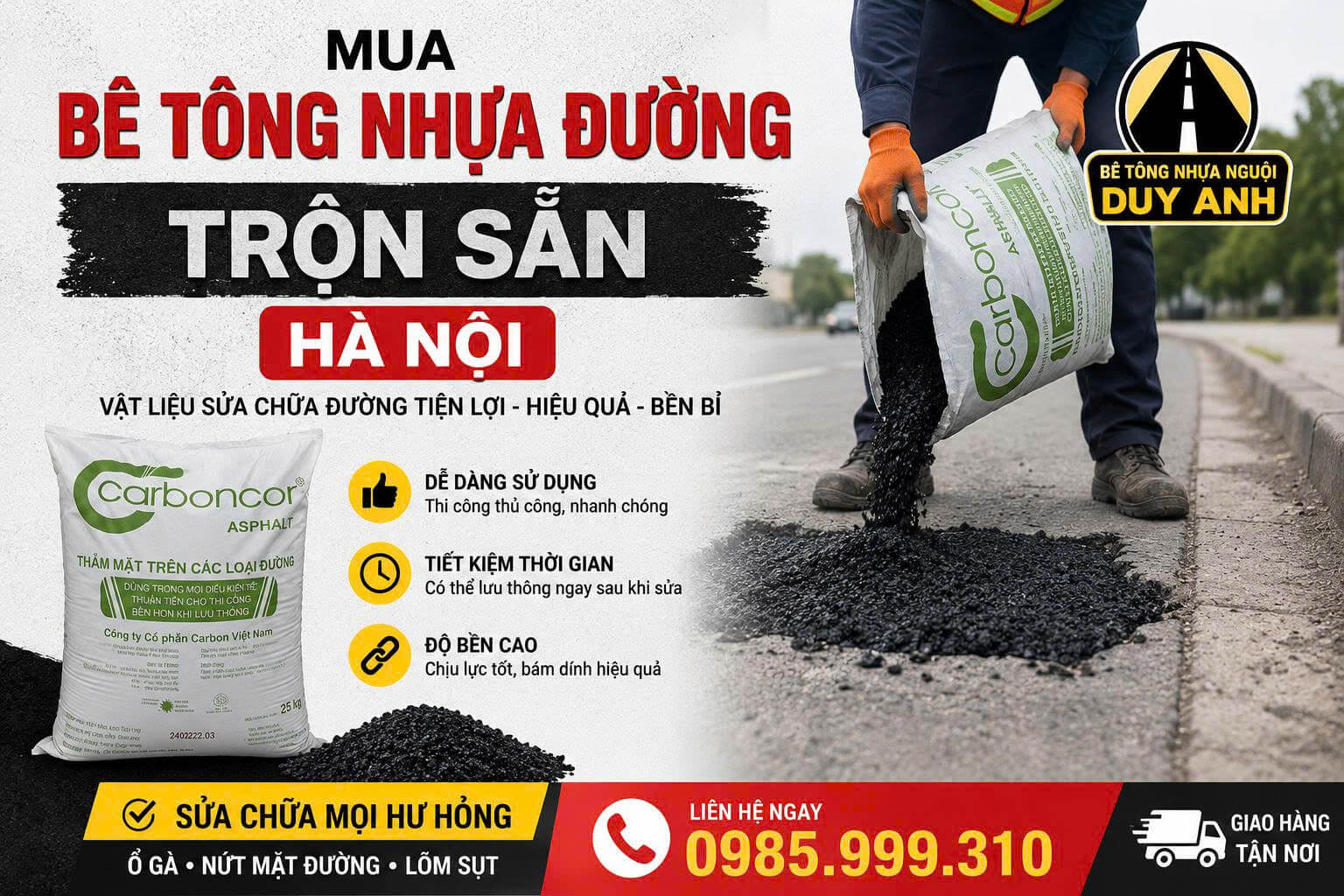 Mua Bê Tông Nhựa Đường Trộn Sẵn Hà Nội