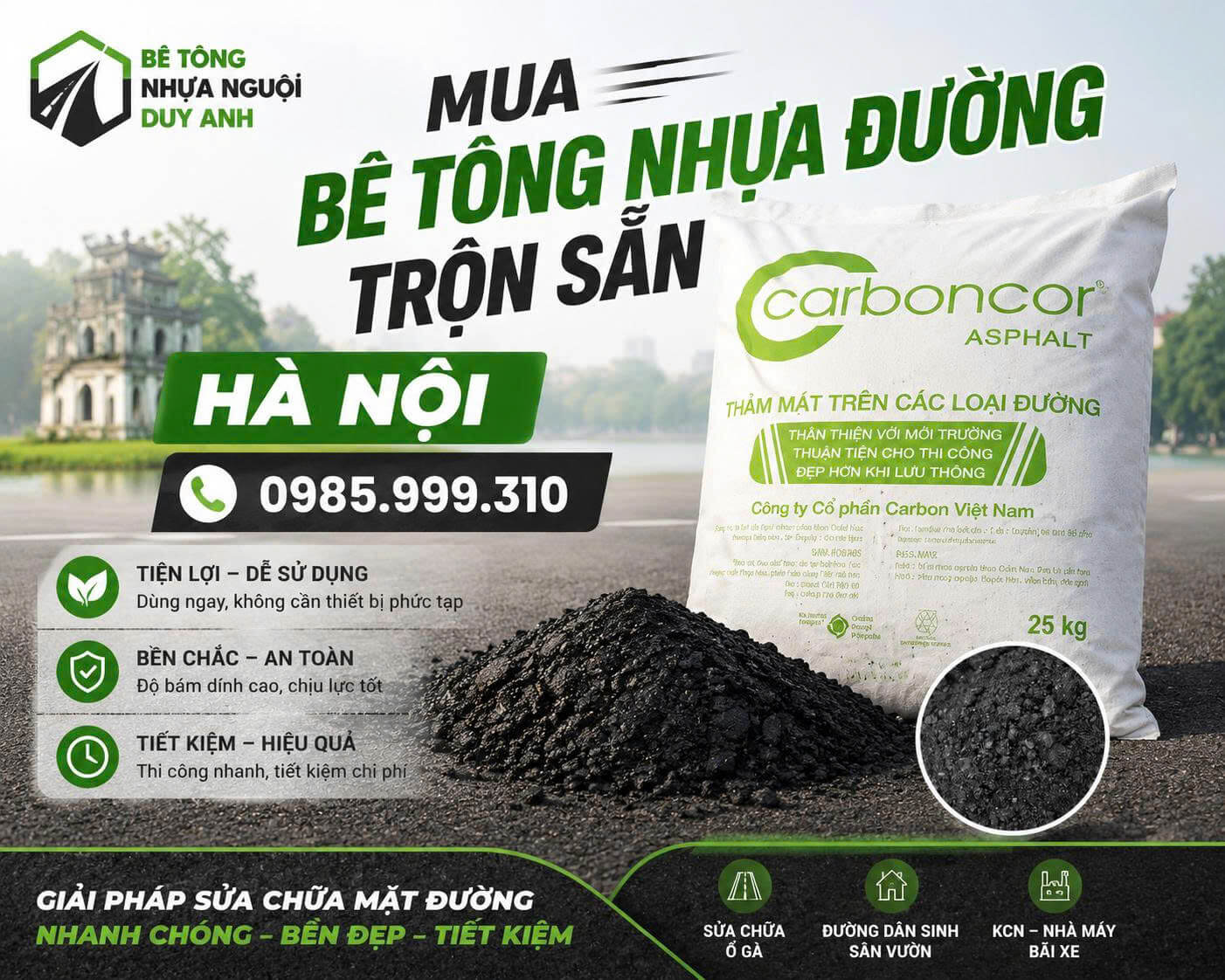 Mua Bê Tông Nhựa Đường Trộn Sẵn ở Hà Nội