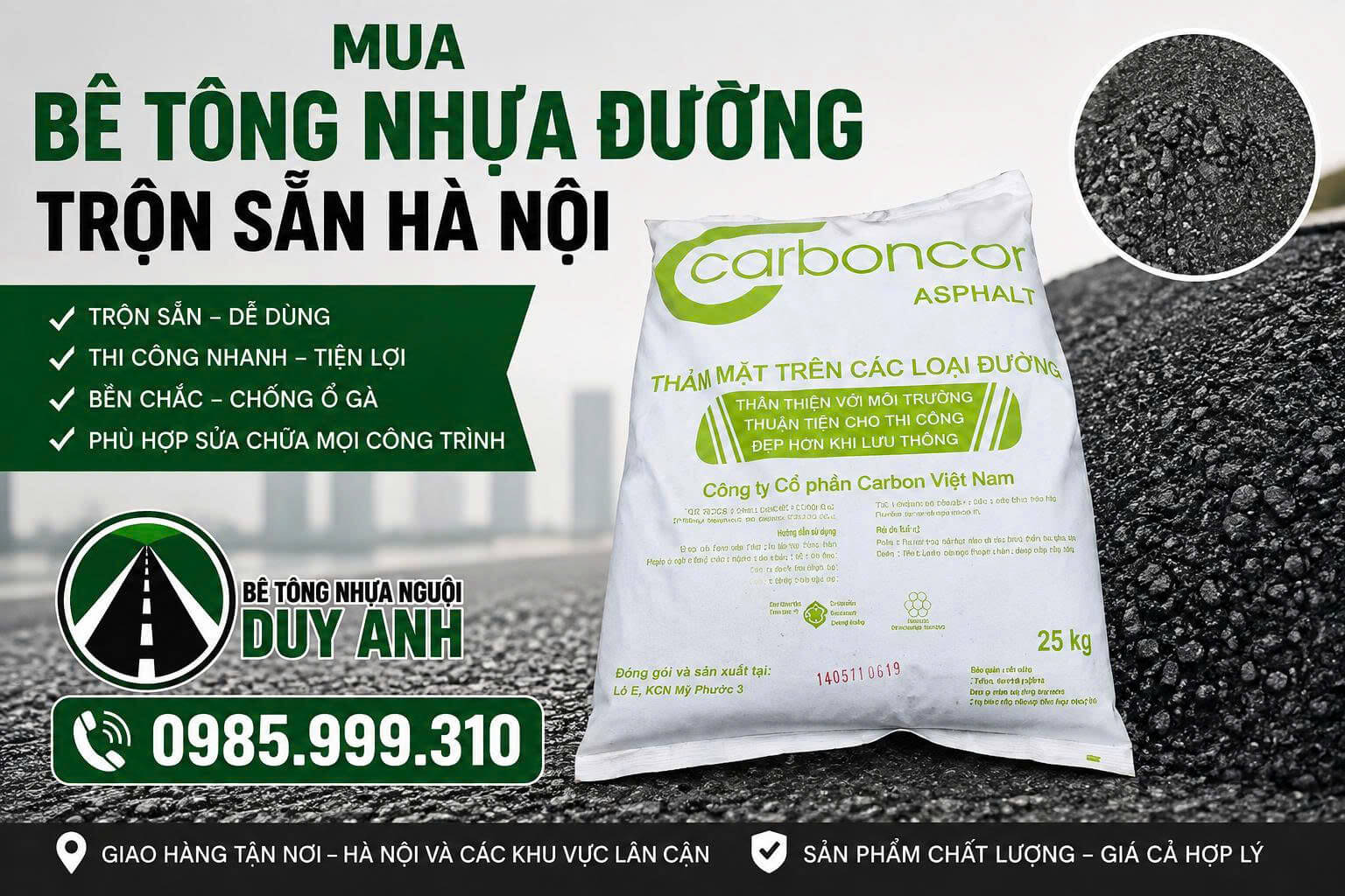 Mua Bê Tông Nhựa Đường Trộn Sẵn ở tại Hà Nội