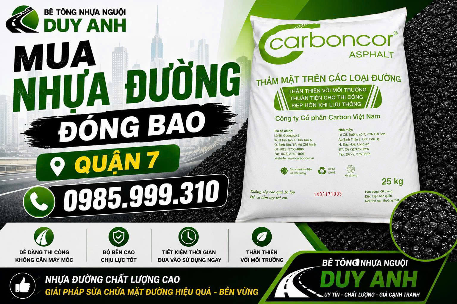 Mua Nhựa Đường Đóng Bao