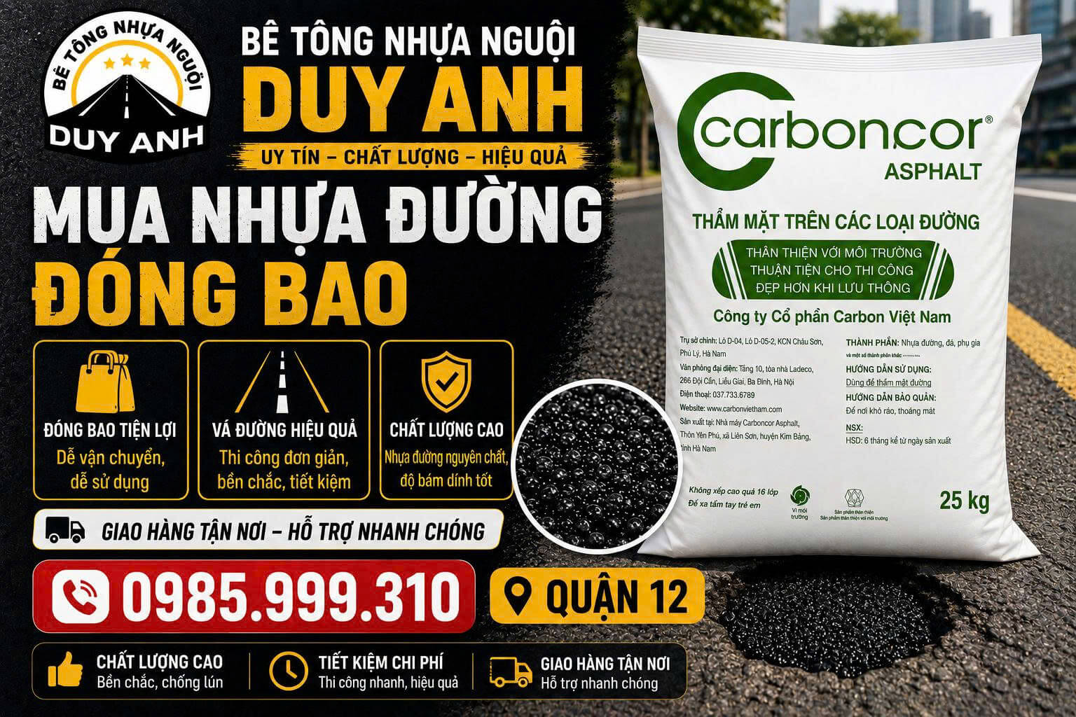 Mua Nhựa Đường Đóng Bao