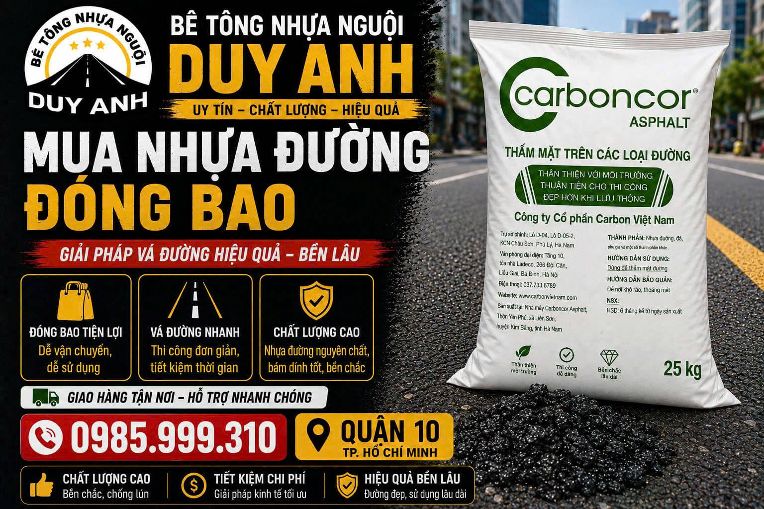Mua Nhựa Đường Đóng Bao