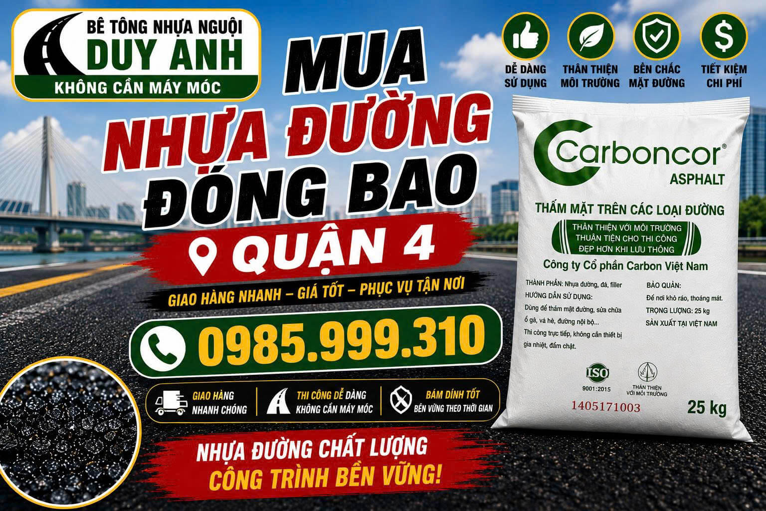 Mua Nhựa Đường Đóng Bao