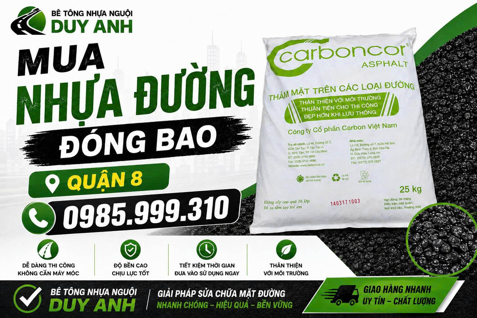 Mua Nhựa Đường Đóng Bao