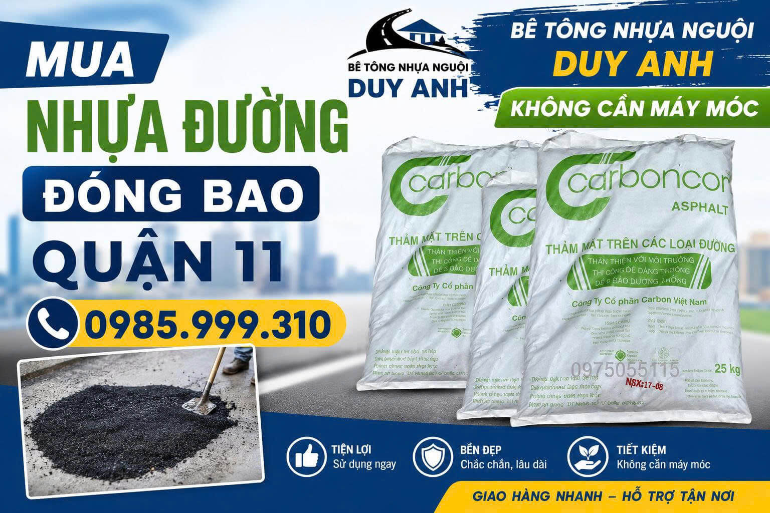 Mua Nhựa Đường Đóng Bao Quận 11