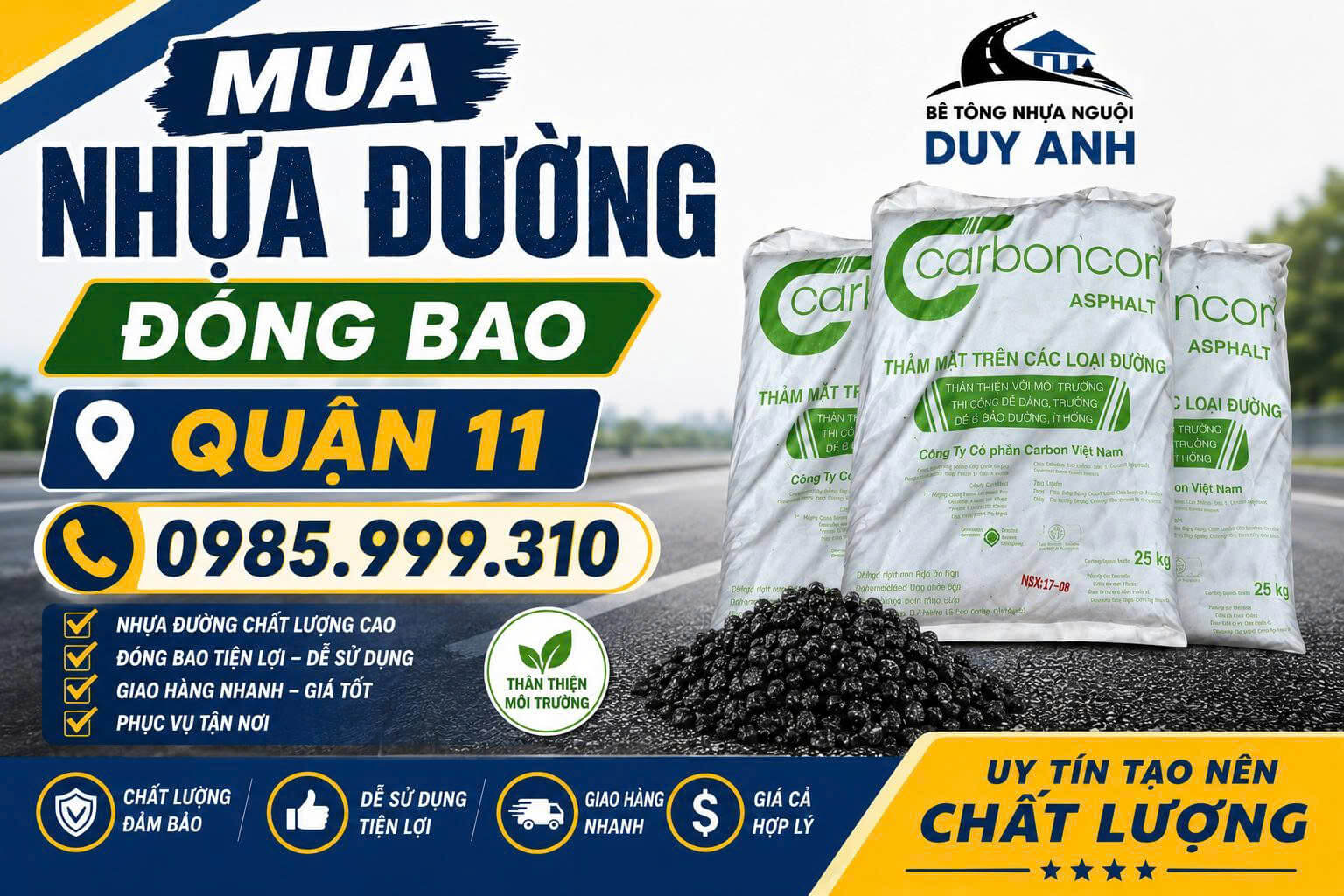 Mua Nhựa Đường Đóng Bao Tại Quận 11
