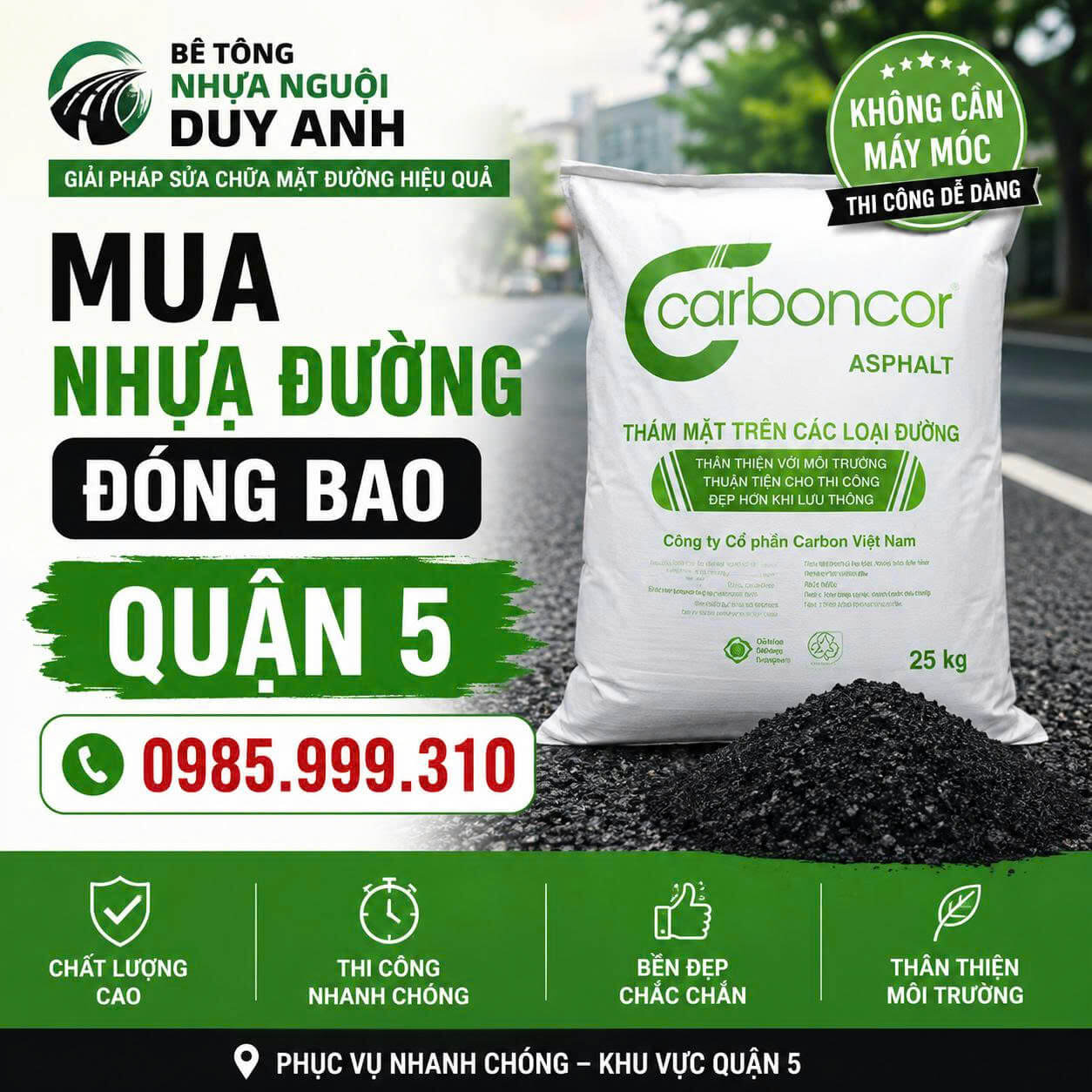 Mua Nhựa Đường Đóng Bao Tại Quận 5