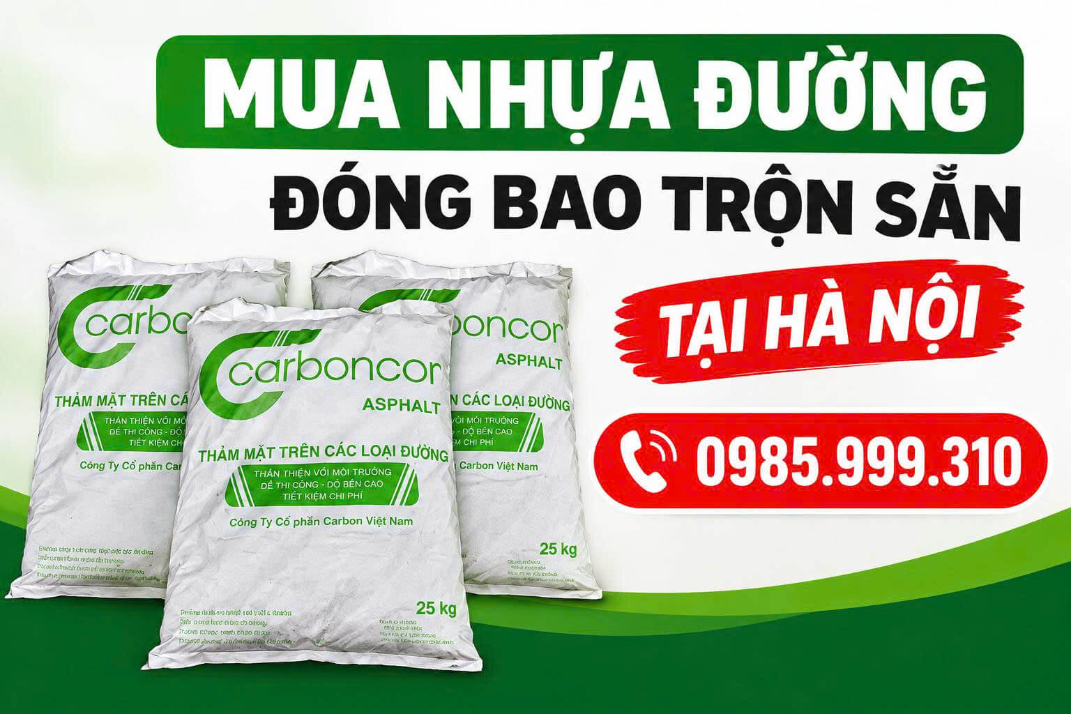 Mua Nhựa Đường Đóng Bao Trộn Sẵn Hà Nội