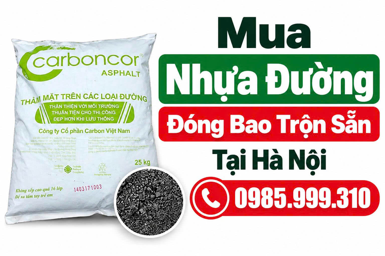 Mua Nhựa Đường Đóng Bao Trộn Sẵn ở Hà Nội