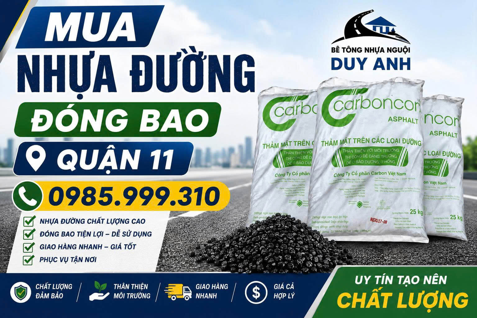 Mua Nhựa Đường Đóng Bao ở Quận 11