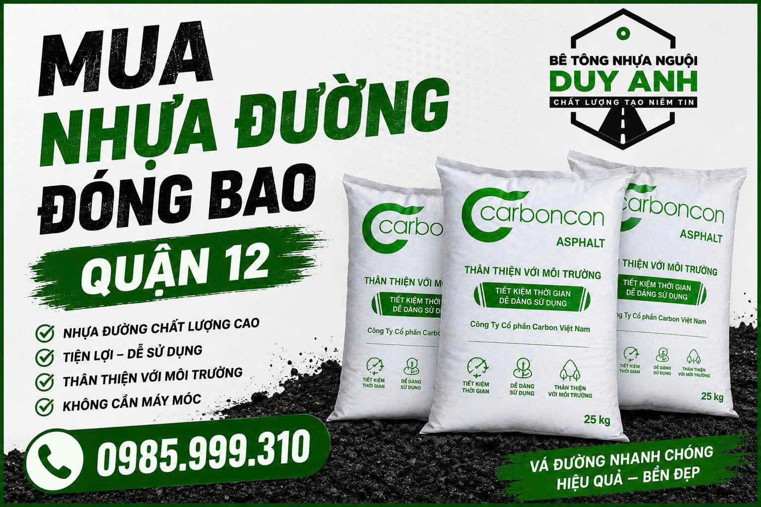 Mua Nhựa Đường Đóng Bao ở Quận 12