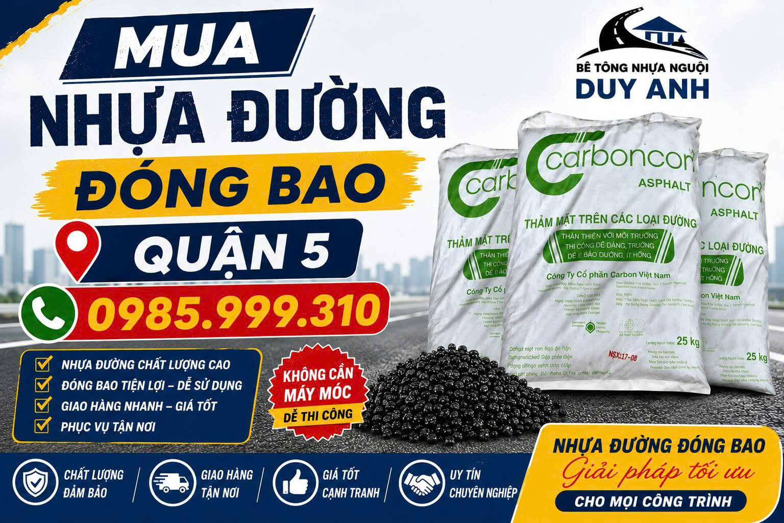 Mua Nhựa Đường Đóng Bao ở Quận 5
