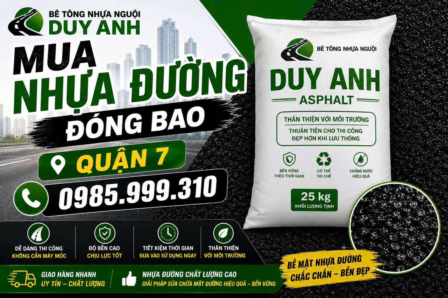 Mua Nhựa Đường Đóng Bao ở Quận 7