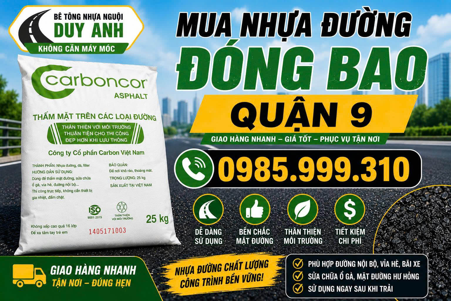 Mua Nhựa Đường Đóng Bao ở Quận 9