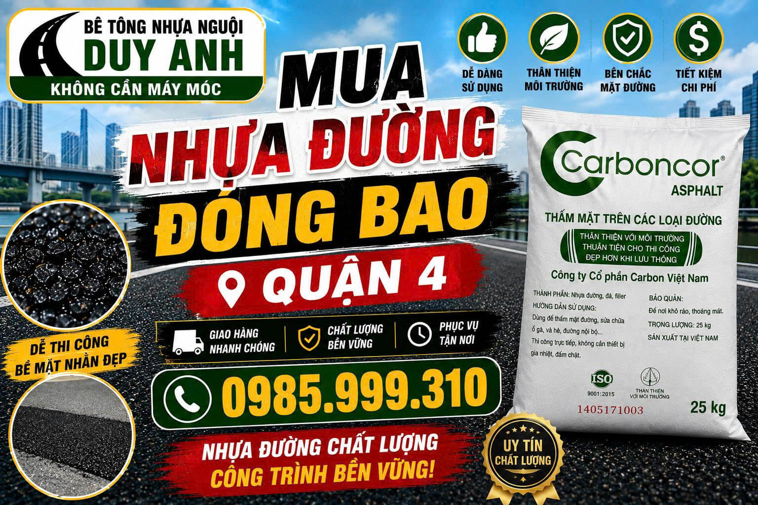 Nhựa Đường Đóng Bao Quận 4