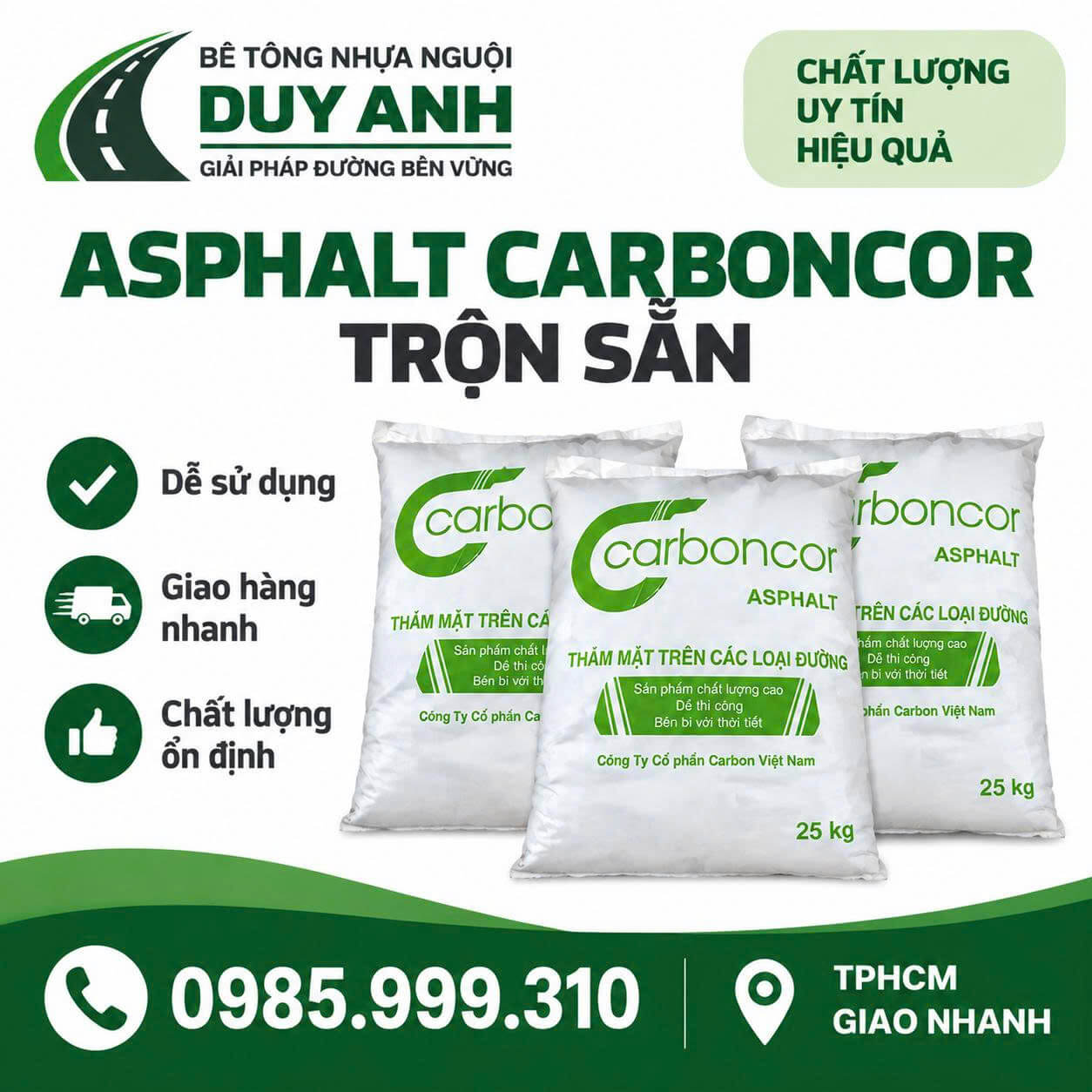 Asphalt Carboncor Trộn Sẵn