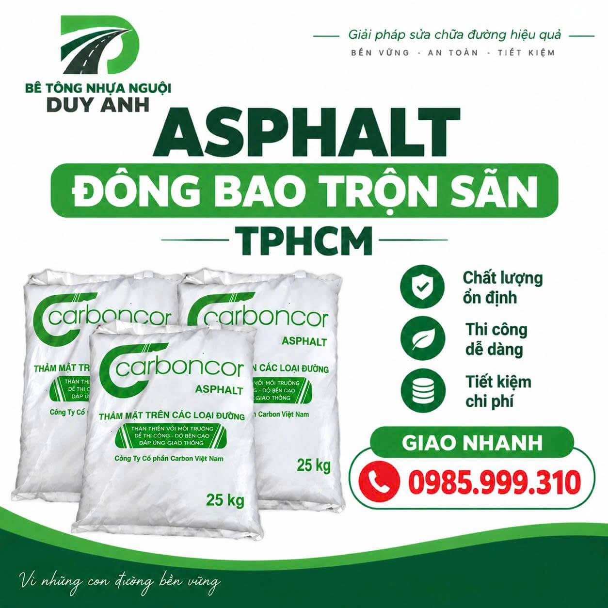 Asphalt Đóng Bao Trộn Sẵn