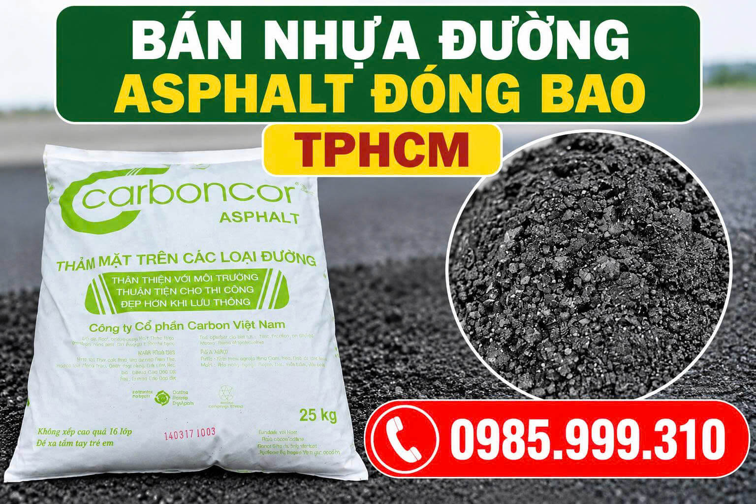 Bán Nhựa Đường Asphalt Đóng Bao Tại TPHCM