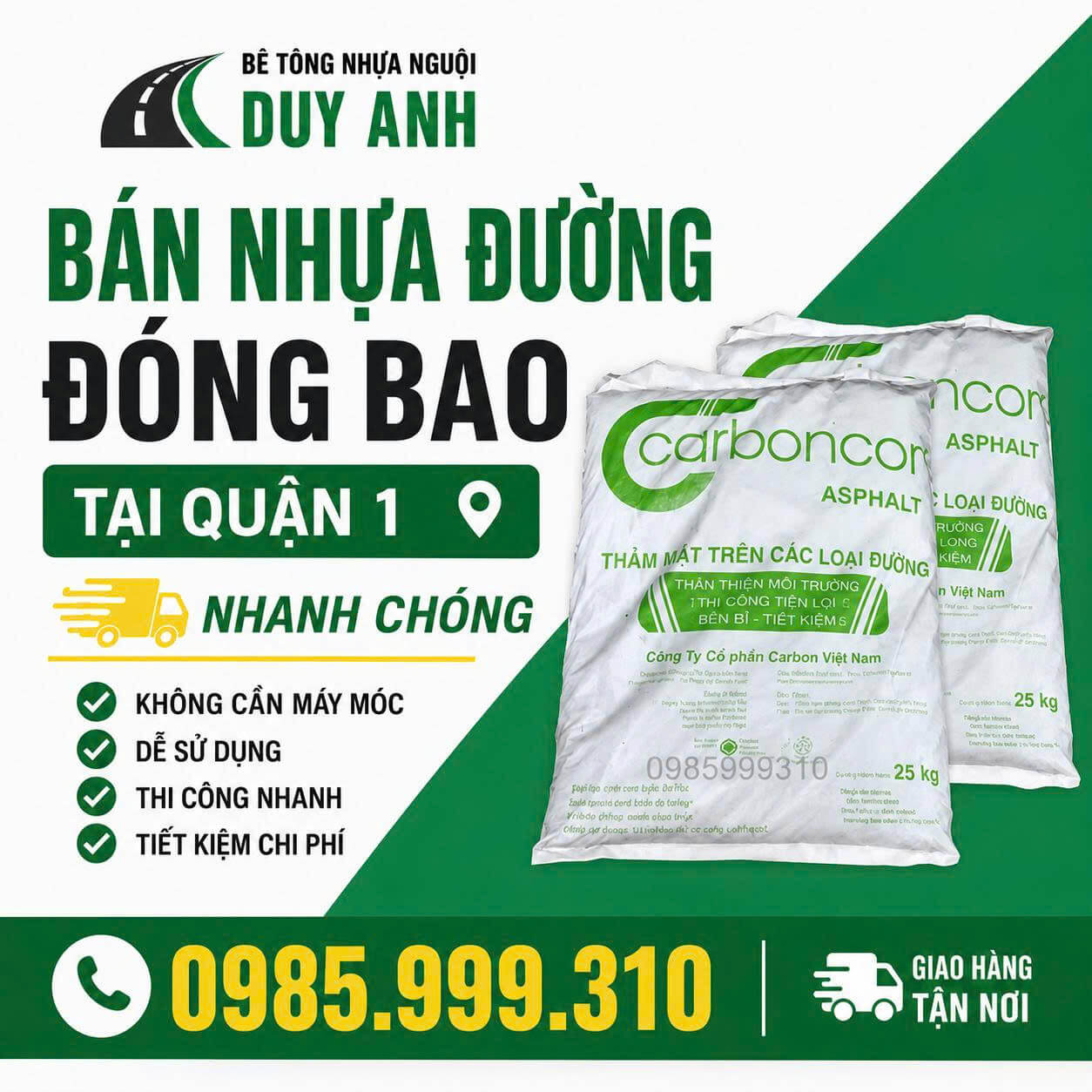 Bán Nhựa Đường Đóng Bao