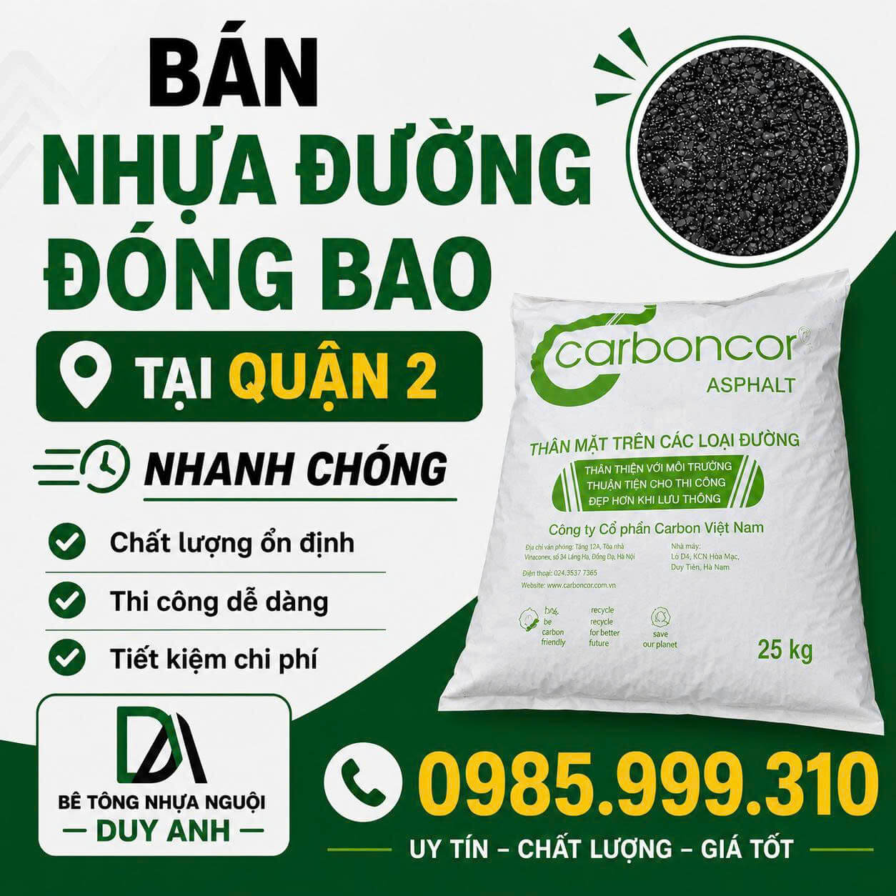 Bán Nhựa Đường Đóng Bao