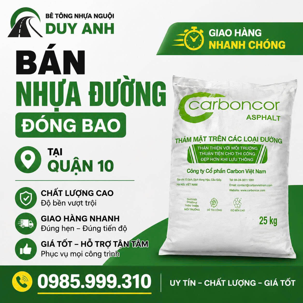 Bán Nhựa Đường Đóng Bao