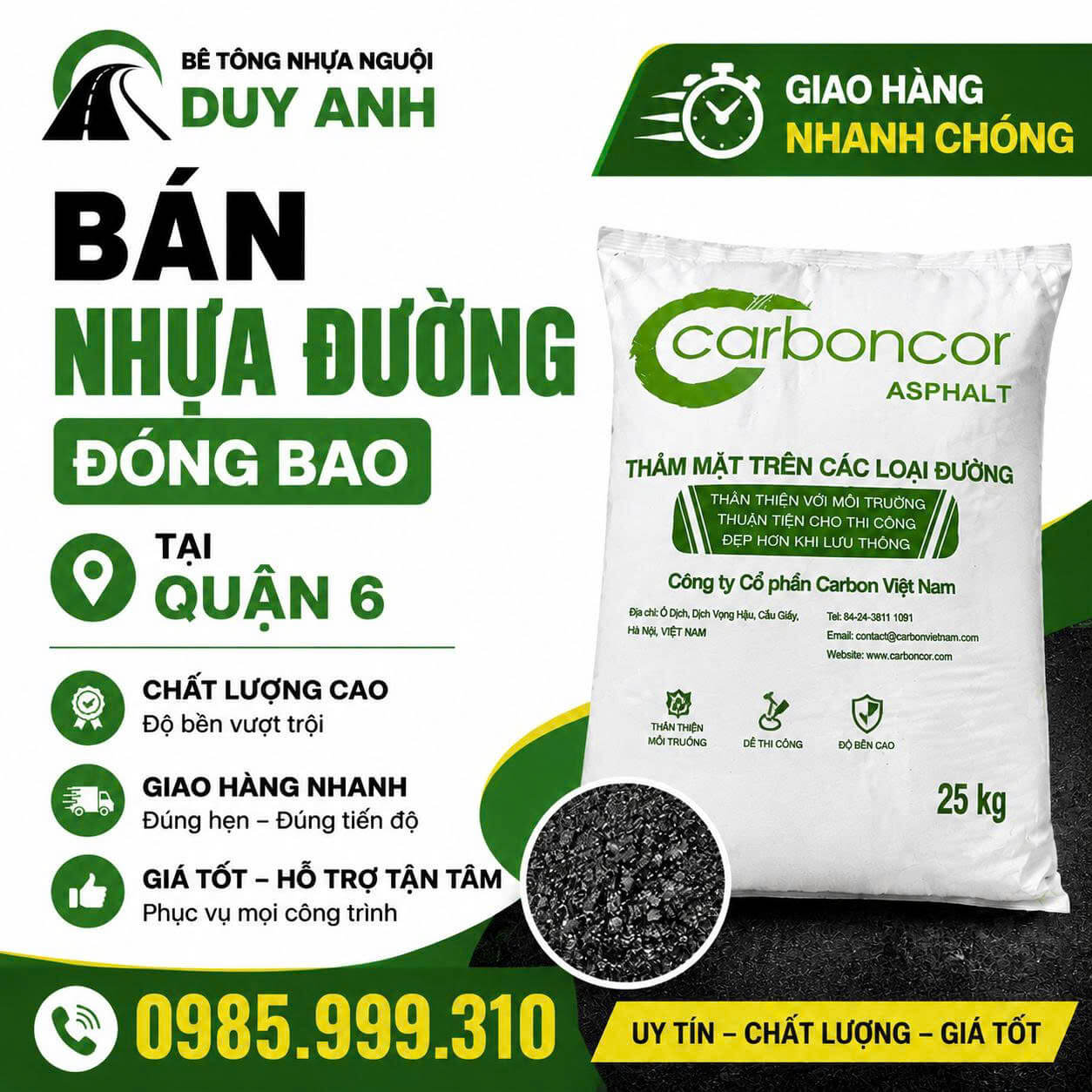 Bán Nhựa Đường Đóng Bao