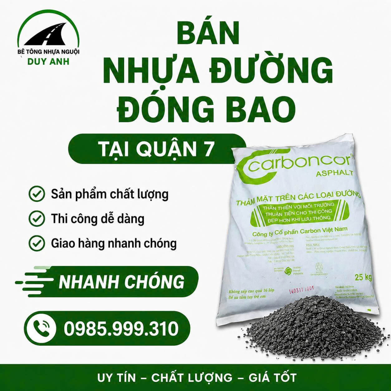 Bán Nhựa Đường Đóng Bao Quận 7