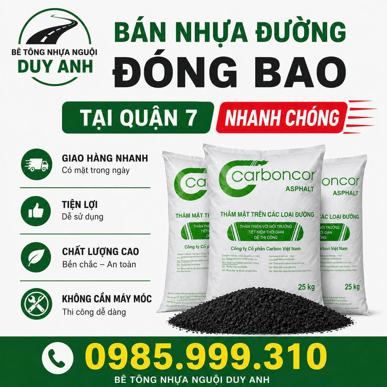 Bán Nhựa Đường Đóng Bao Tại Quận 7
