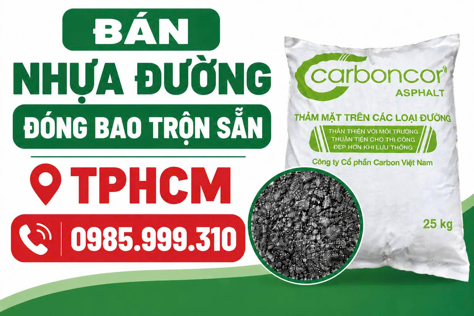 Bán Nhựa Đường Đóng Bao Trộn Sẵn ở HCM