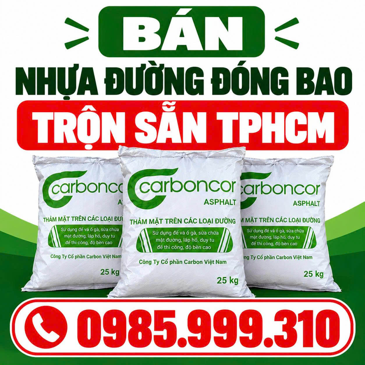 Bán Nhựa Đường Đóng Bao Trộn Sẵn