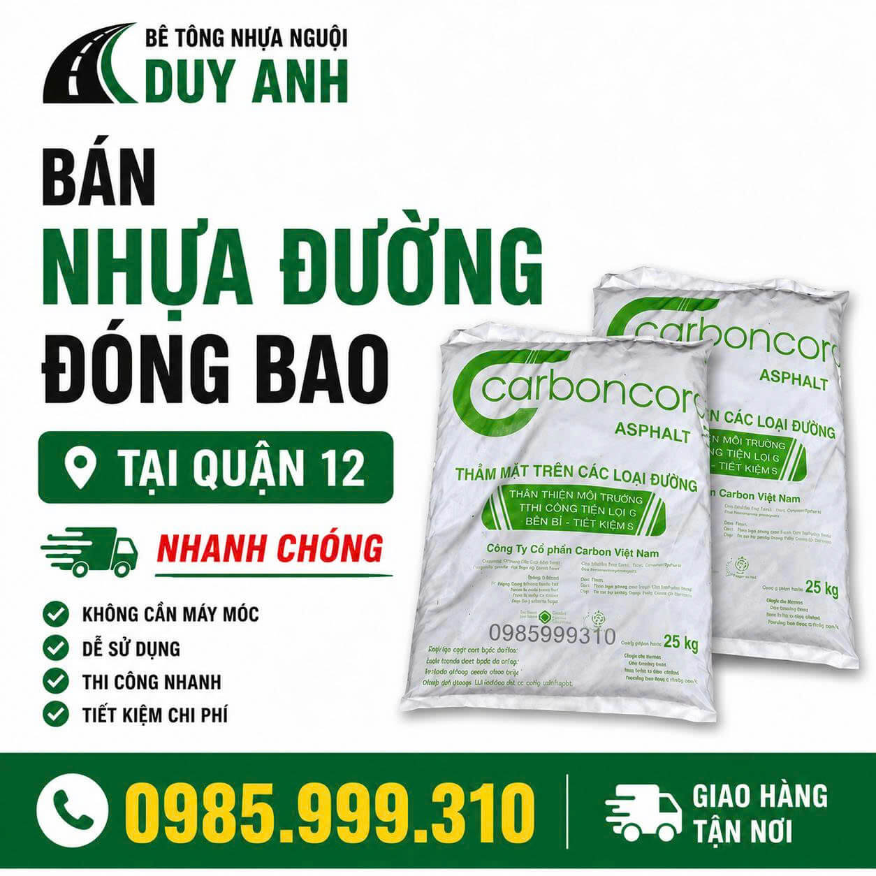 Bán Nhựa Đường Đóng Bao ở Quận 12