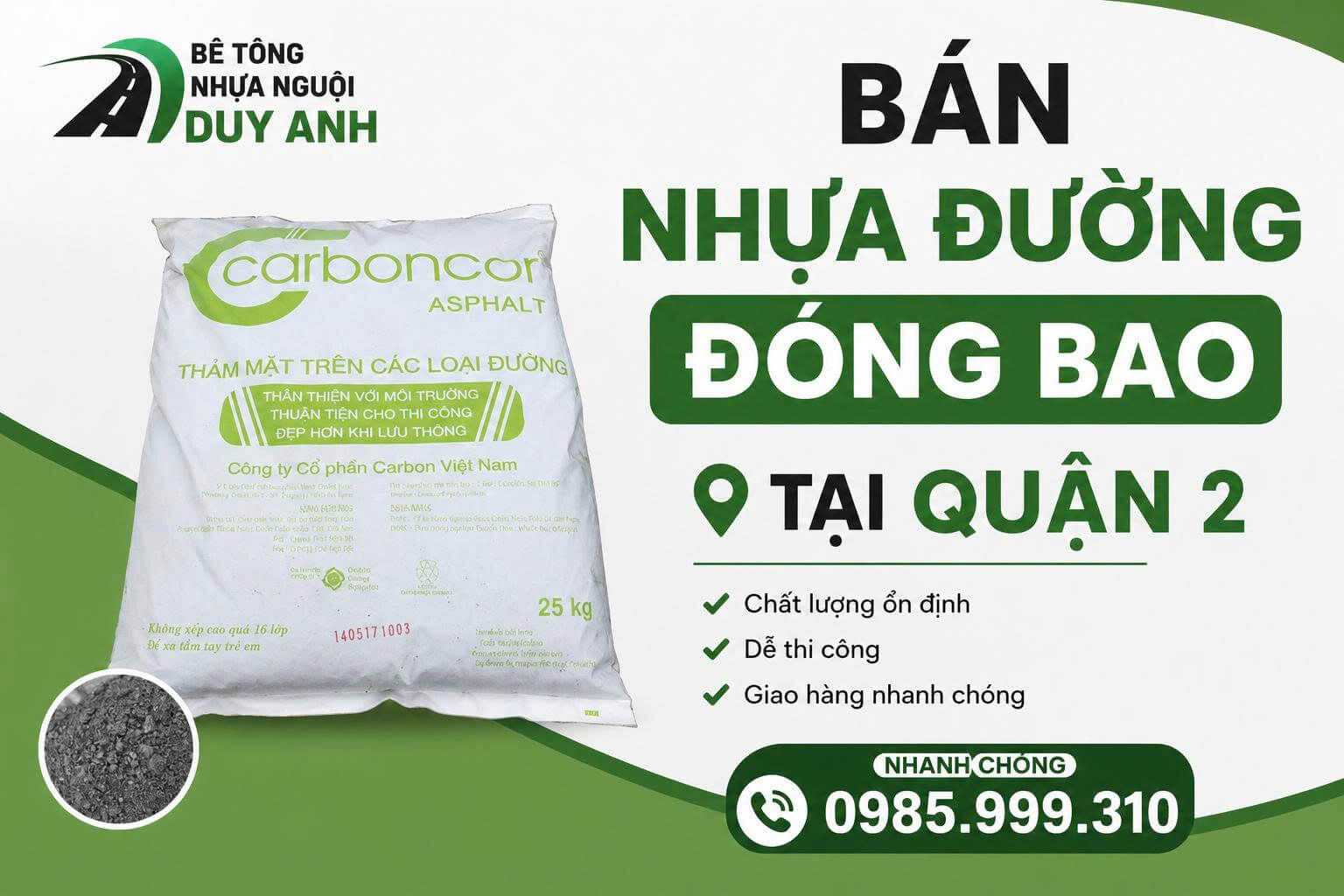 Bán Nhựa Đường Đóng Bao ở Quận 2