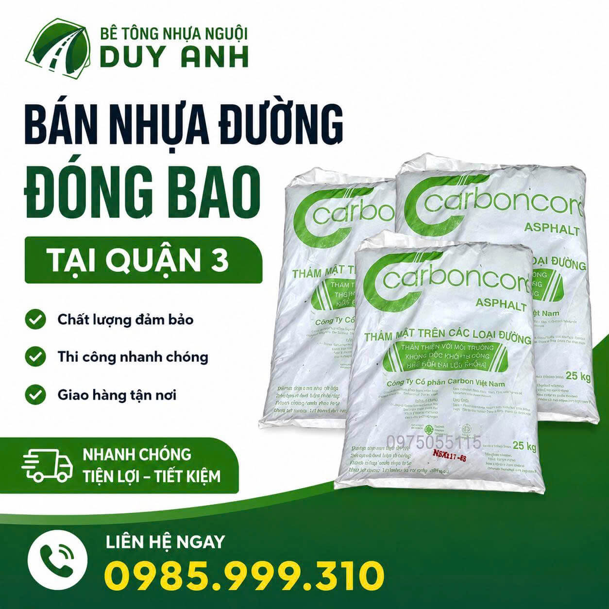 Bán Nhựa Đường Đóng Bao ở Quận 3